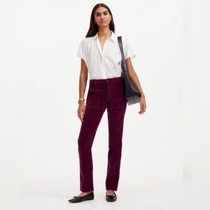 🛍️ NWT Madewell The Petite Slim Straight Trouser Pant in Garment Dye Corduroy